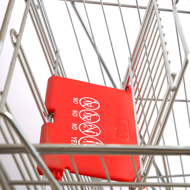 Supermarketový odolný hliníkový skladací nákupný vozík