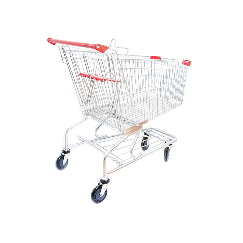 4'' Pu Wheels kovový skladací nákupný vozík