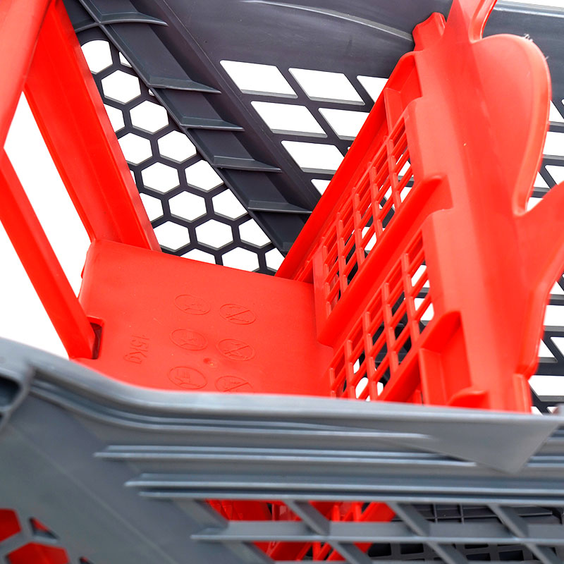 XC-PST-2. Plastový nákupný košík + nakupovanie v supermarkete ľahko použiteľné nákupné plastové vlastné farebné pevné špecifikácie